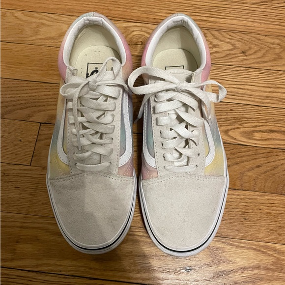 OWO Pastel and White Vans, Size 8.5. - Picture 2 of 4